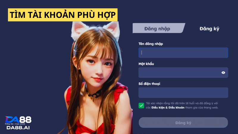Lựa chọn tài khoản sao cho phù hợp với mình